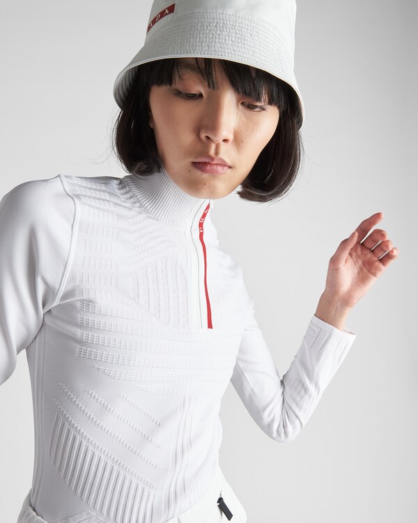 Tech Rec Re-Nylon piqué sports top - White Tech Rec Re-Nylon piqué sports top - White