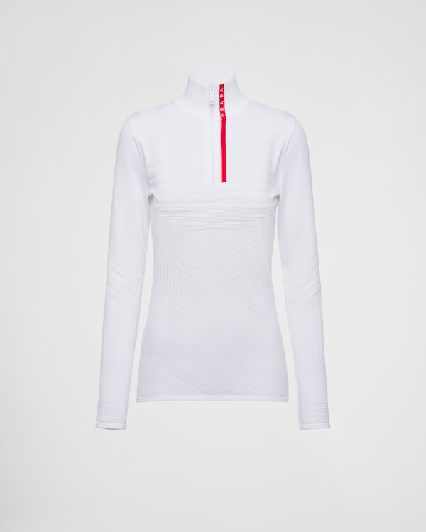 Tech Rec Re-Nylon piqué sports top - White Tech Rec Re-Nylon piqué sports top - White