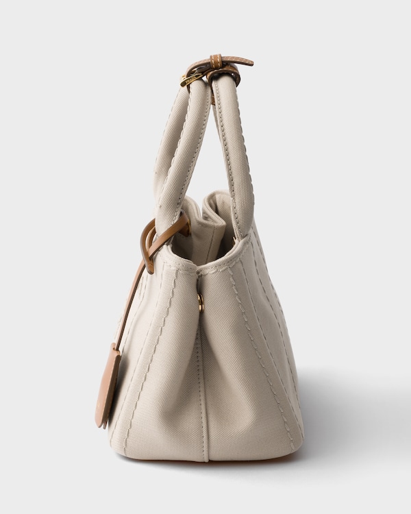 Prada Jardinière cotton canvas mini-bag - Natural Prada Jardinière cotton canvas mini-bag - Natural