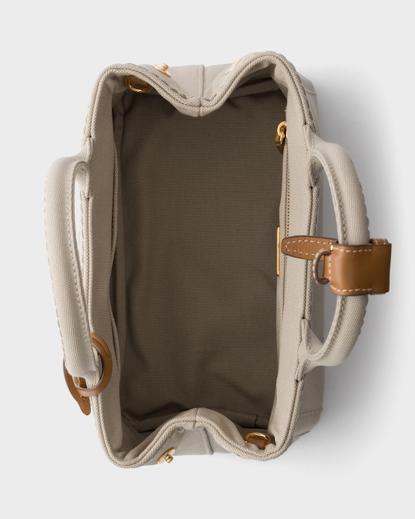 Prada Jardinière cotton canvas mini-bag - Natural Prada Jardinière cotton canvas mini-bag - Natural