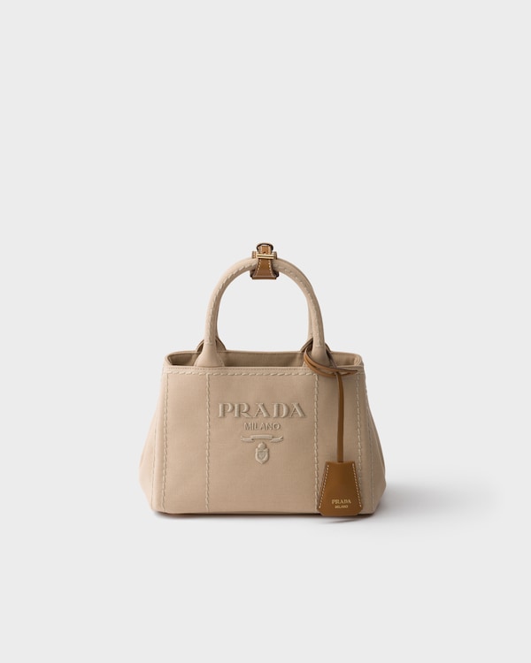Prada Jardinière cotton canvas mini-bag - Cord Prada Jardinière cotton canvas mini-bag - Cord