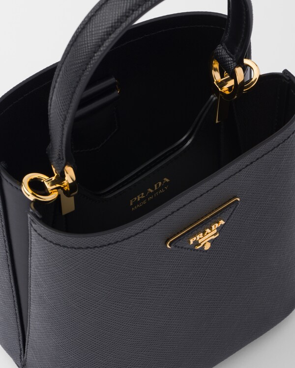 Prada Panier small Saffiano leather bag - Black Prada Panier small Saffiano leather bag - Black