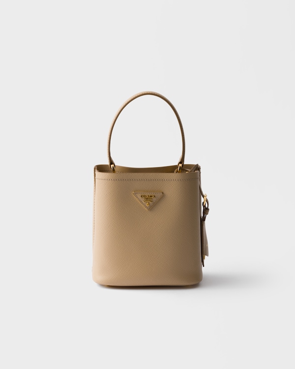Prada Panier mini Saffiano leather bag - Sand Beige Prada Panier mini Saffiano leather bag - Sand Beige