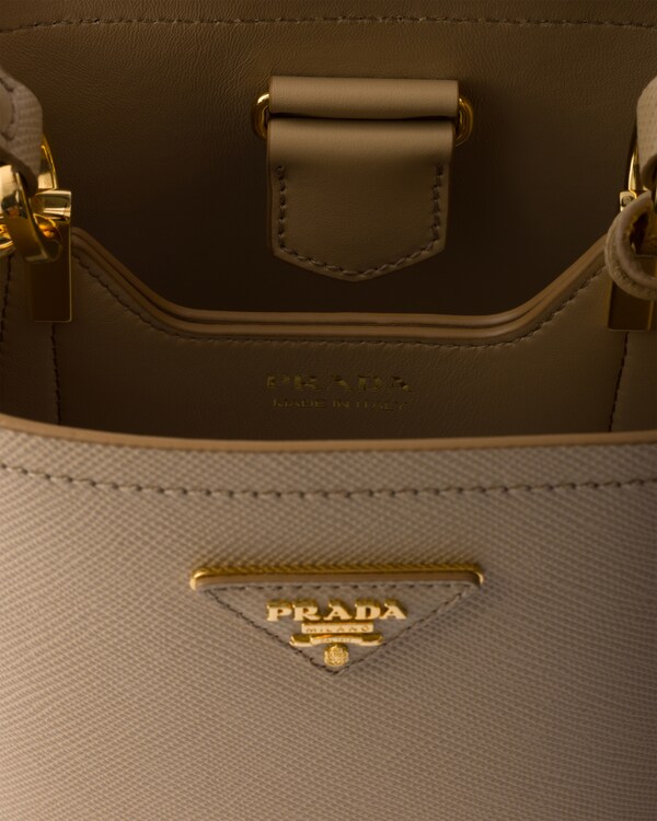 Prada Panier mini Saffiano leather bag - Sand Beige Prada Panier mini Saffiano leather bag - Sand Beige