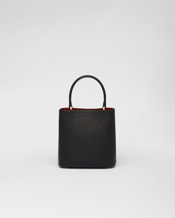 Prada Panier small Saffiano leather bag - Black/Fiery Red Prada Panier small Saffiano leather bag - Black/Fiery Red