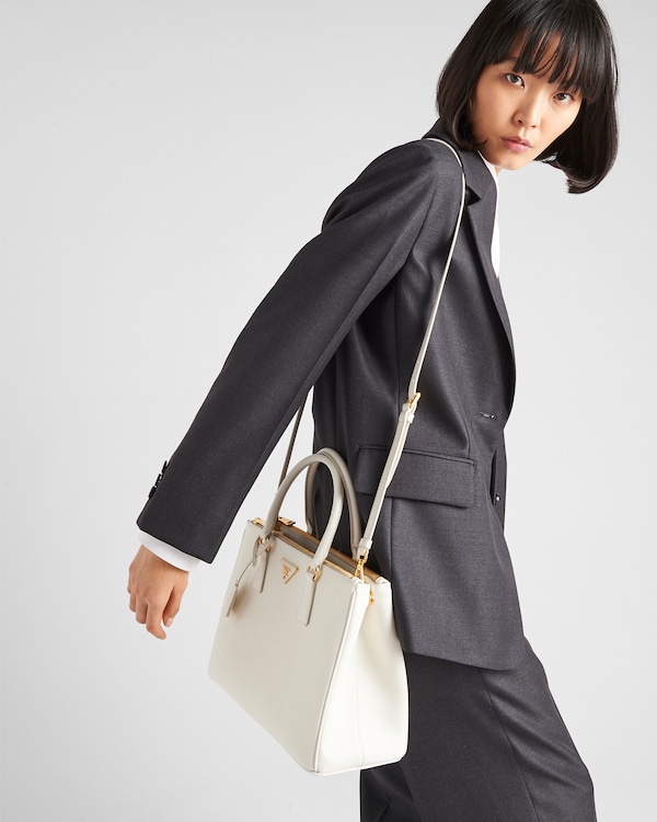 Prada Galleria large Saffiano leather bag - White Prada Galleria large Saffiano leather bag - White