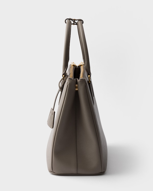 Prada Galleria 大号Saffiano 皮革手袋 - 泥灰色 Prada Galleria 大号Saffiano 皮革手袋 - 泥灰色