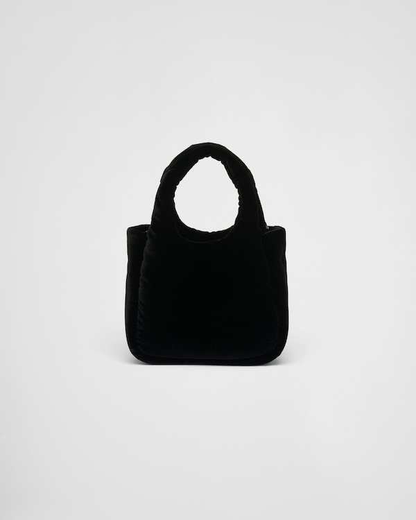 Mini padded velvet handbag - Black Mini padded velvet handbag - Black