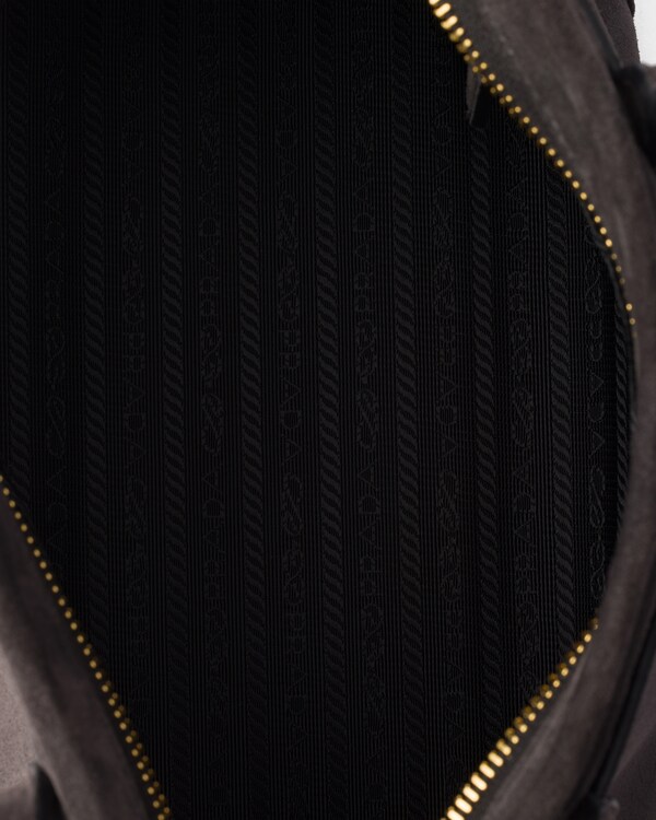 Prada Bonnie medium suede handbag - Anthracite Gray Prada Bonnie medium suede handbag - Anthracite Gray