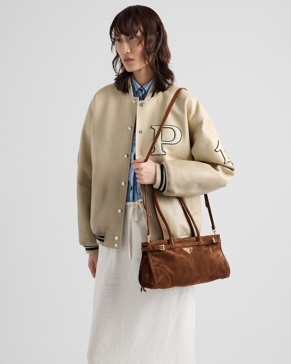 Prada Bonnie medium suede handbag - Cocoa Brown Prada Bonnie medium suede handbag - Cocoa Brown