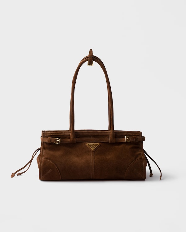 Prada Bonnie medium suede handbag - Cocoa Brown Prada Bonnie medium suede handbag - Cocoa Brown