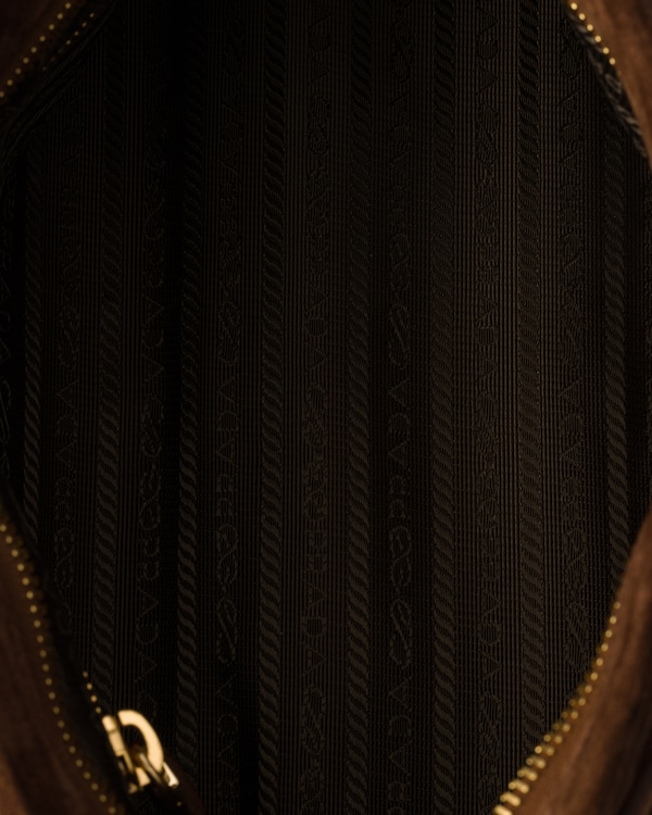 Prada Bonnie medium suede handbag - Cocoa Brown Prada Bonnie medium suede handbag - Cocoa Brown