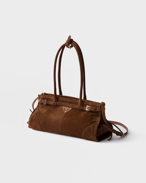 Prada Bonnie medium suede handbag - Cocoa Brown Prada Bonnie medium suede handbag - Cocoa Brown