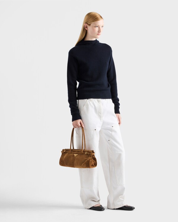 Prada Bonnie medium suede handbag - Cinnamon Prada Bonnie medium suede handbag - Cinnamon