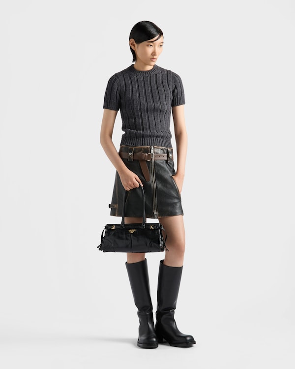Prada Bonnie中号皮革手袋 - 黑色 Prada Bonnie中号皮革手袋 - 黑色
