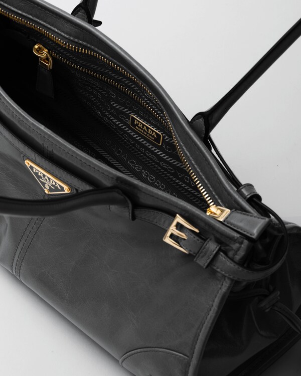 Prada Bonnie中号皮革手袋 - 黑色 Prada Bonnie中号皮革手袋 - 黑色