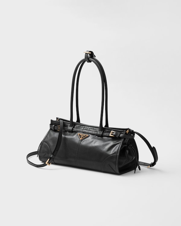 Prada Bonnie中号皮革手袋 - 黑色 Prada Bonnie中号皮革手袋 - 黑色