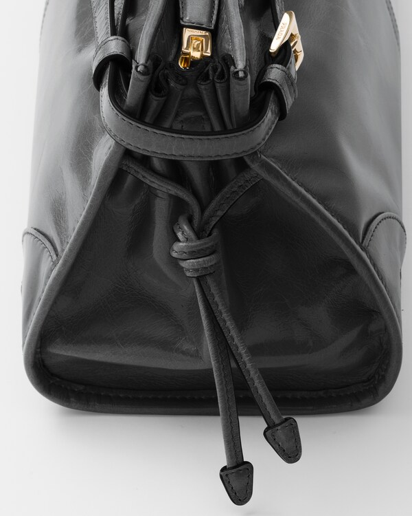 Prada Bonnie中号皮革手袋 - 黑色 Prada Bonnie中号皮革手袋 - 黑色