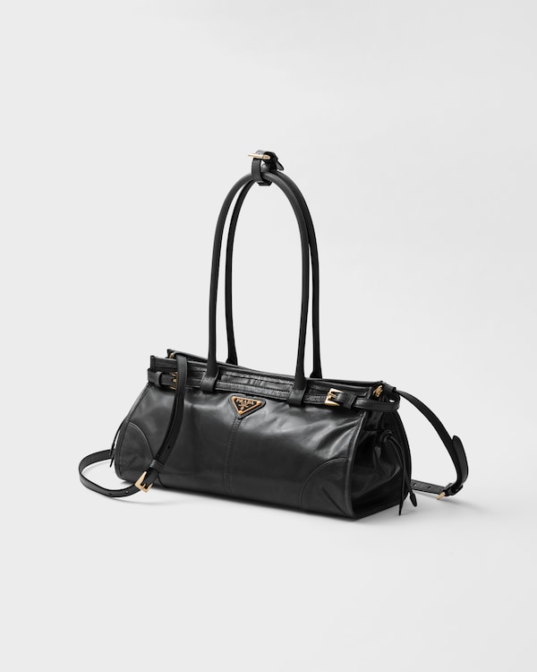 Prada Bonnie中号皮革手袋 - 黑色 Prada Bonnie中号皮革手袋 - 黑色