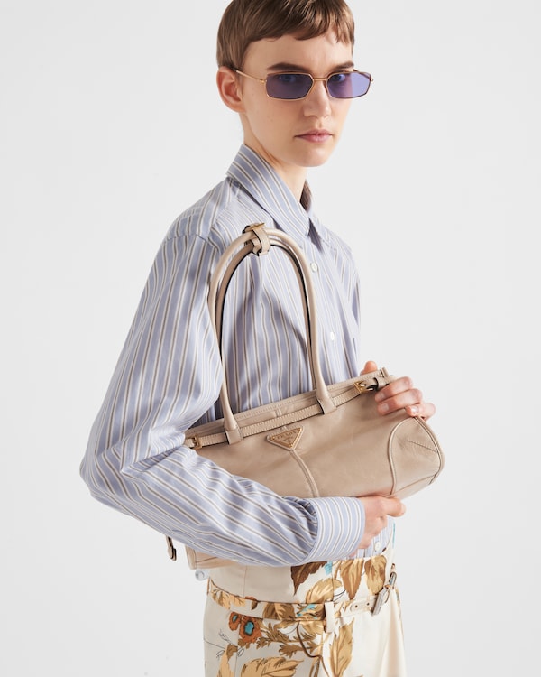 Prada Bonnie中号皮革手袋 - 石灰华 Prada Bonnie中号皮革手袋 - 石灰华