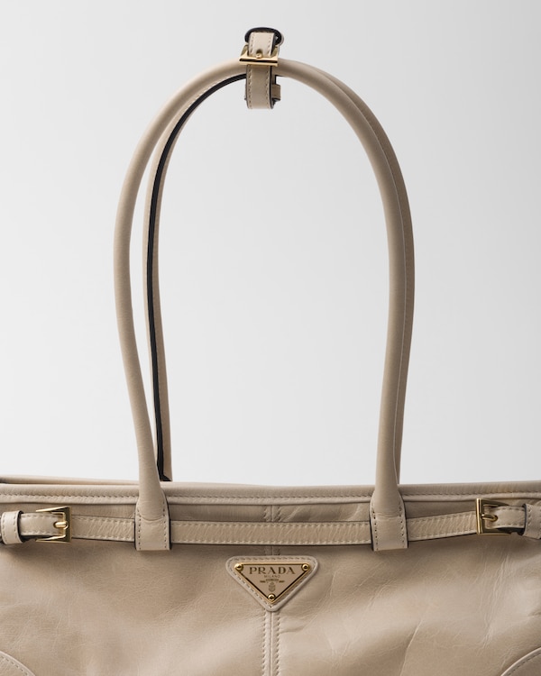 Prada Bonnie中号皮革手袋 - 石灰华 Prada Bonnie中号皮革手袋 - 石灰华