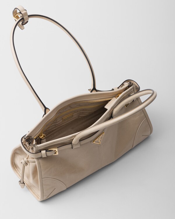 Prada Bonnie中号皮革手袋 - 石灰华 Prada Bonnie中号皮革手袋 - 石灰华