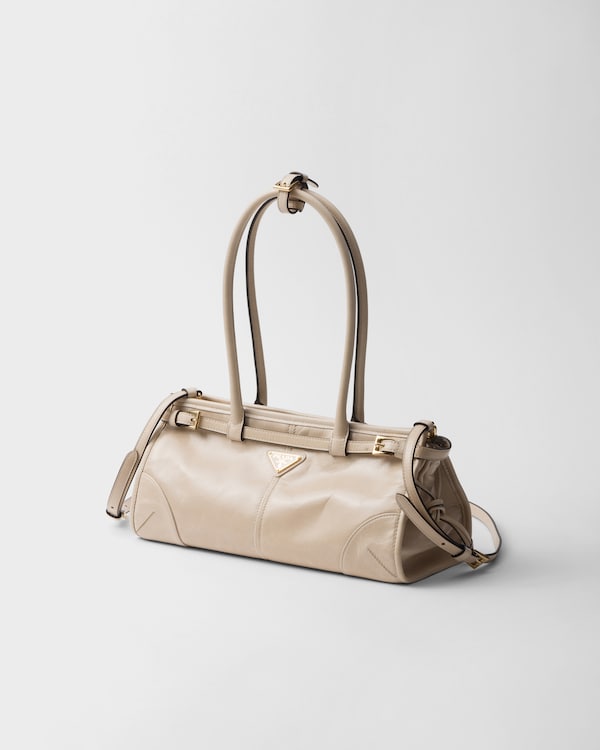 Prada Bonnie中号皮革手袋 - 石灰华 Prada Bonnie中号皮革手袋 - 石灰华