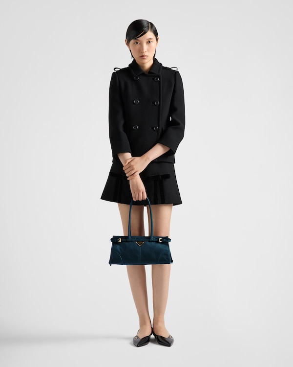 Prada Bonnie中号皮革手袋 - 丹宁色 Prada Bonnie中号皮革手袋 - 丹宁色