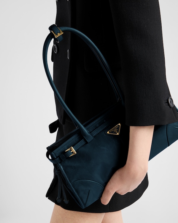 Prada Bonnie中号皮革手袋 - 丹宁色 Prada Bonnie中号皮革手袋 - 丹宁色