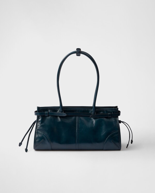 Prada Bonnie中号皮革手袋 - 丹宁色 Prada Bonnie中号皮革手袋 - 丹宁色