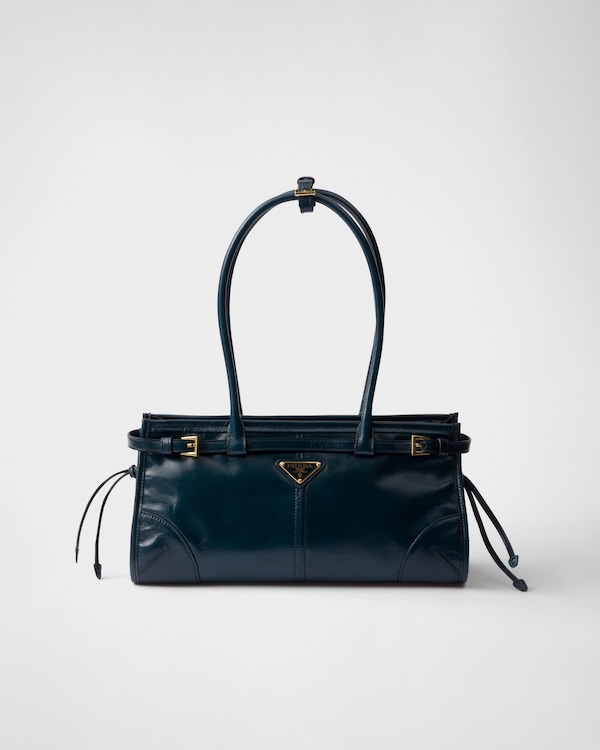Prada Bonnie中号皮革手袋 - 丹宁色 Prada Bonnie中号皮革手袋 - 丹宁色