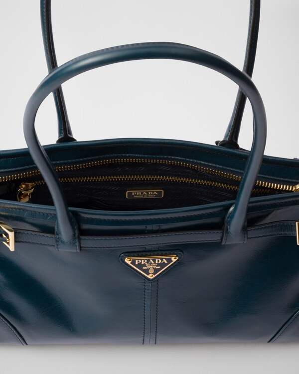 Prada Bonnie中号皮革手袋 - 丹宁色 Prada Bonnie中号皮革手袋 - 丹宁色