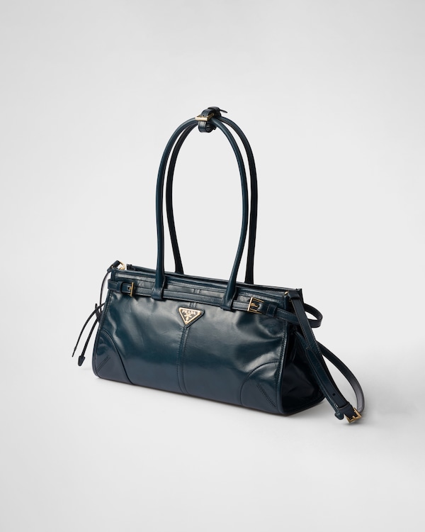 Prada Bonnie中号皮革手袋 - 丹宁色 Prada Bonnie中号皮革手袋 - 丹宁色