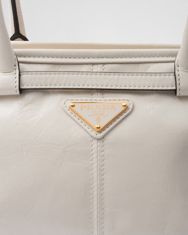 Prada Bonnie中号皮革手袋 - 白色 Prada Bonnie中号皮革手袋 - 白色