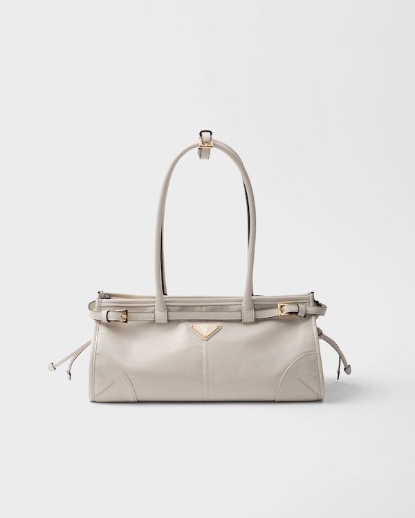 Prada Bonnie中号皮革手袋 - 白色 Prada Bonnie中号皮革手袋 - 白色