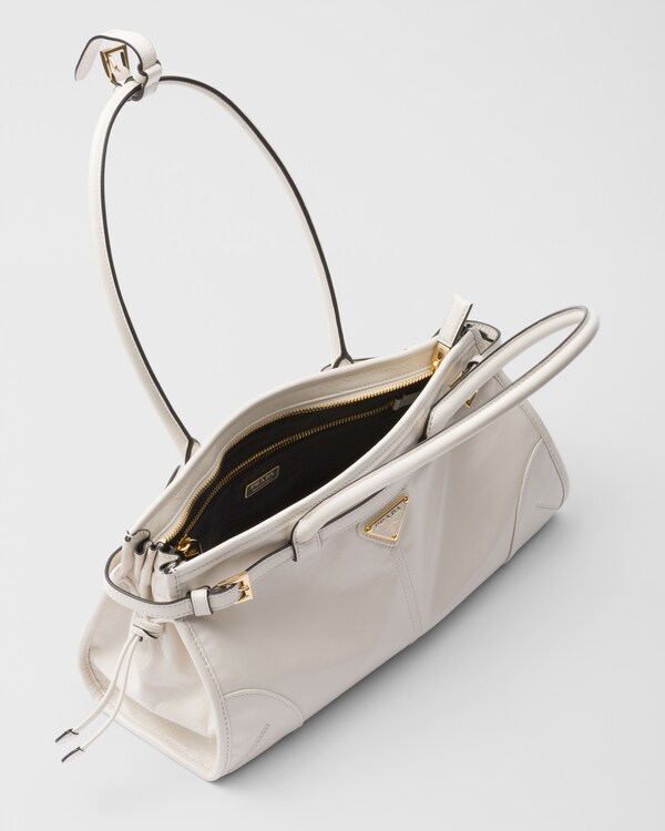 Prada Bonnie中号皮革手袋 - 白色 Prada Bonnie中号皮革手袋 - 白色