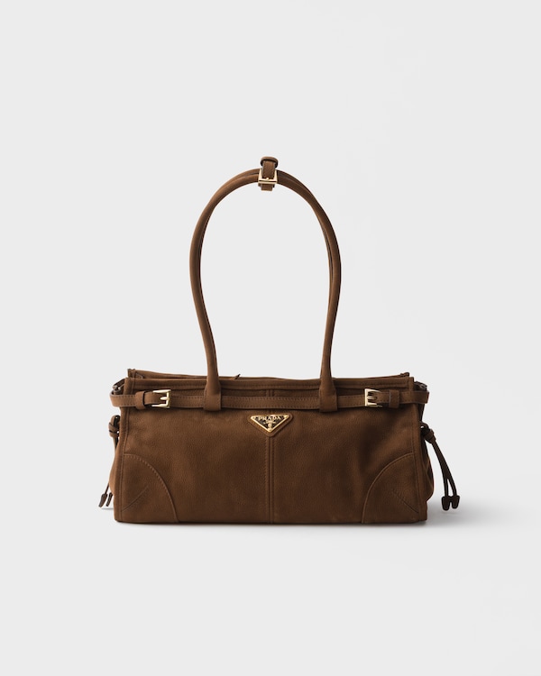 Prada Bonnie中号磨砂皮革手提包 - 可可棕 Prada Bonnie中号磨砂皮革手提包 - 可可棕