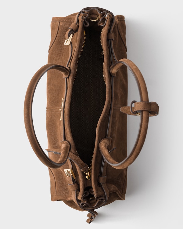 Prada Bonnie中号磨砂皮革手提包 - 可可棕 Prada Bonnie中号磨砂皮革手提包 - 可可棕