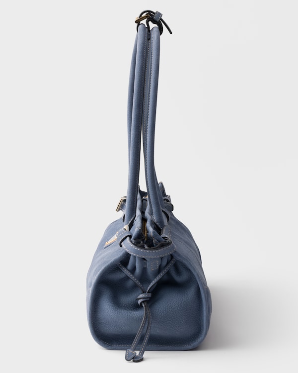 Prada Bonnie中号磨砂皮革手提包 - 航空蓝 Prada Bonnie中号磨砂皮革手提包 - 航空蓝