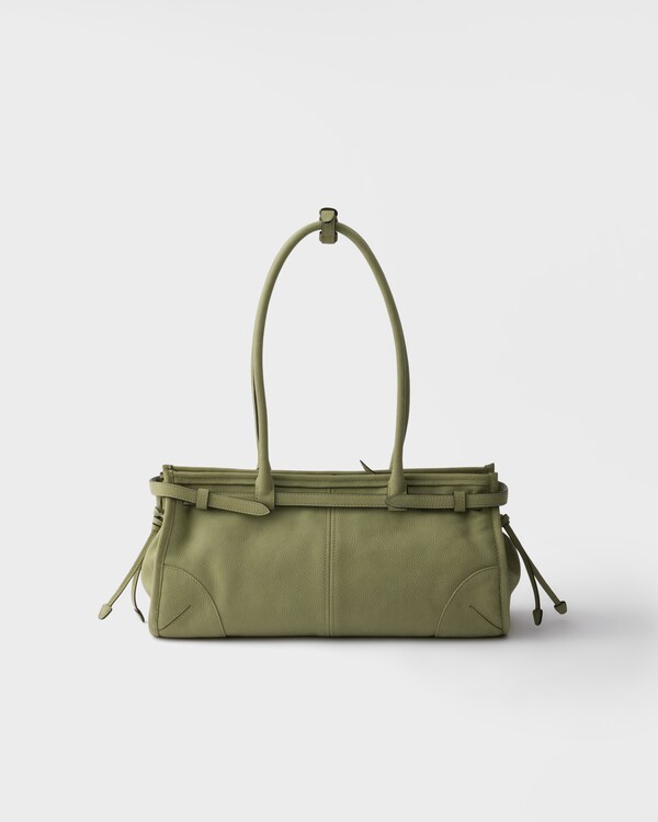 Prada Bonnie中号磨砂皮革手提包 - 龙舌兰绿 Prada Bonnie中号磨砂皮革手提包 - 龙舌兰绿