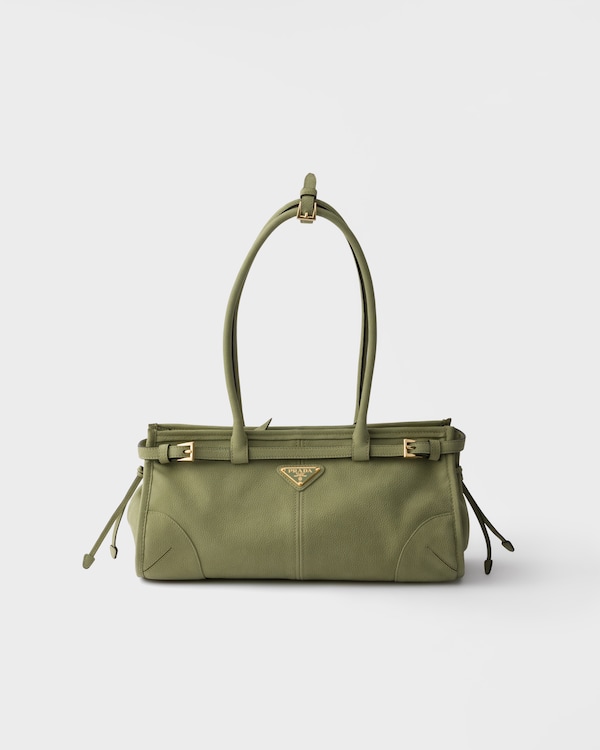 Prada Bonnie中号磨砂皮革手提包 - 龙舌兰绿 Prada Bonnie中号磨砂皮革手提包 - 龙舌兰绿