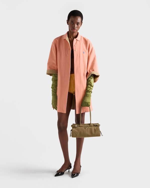 Prada Bonnie中号磨砂皮革手提包 - 沙漠黄 Prada Bonnie中号磨砂皮革手提包 - 沙漠黄
