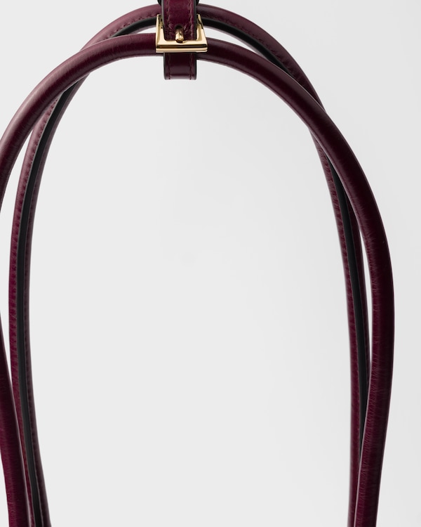 Prada Bonnie large leather handbag - Burgundy Prada Bonnie large leather handbag - Burgundy