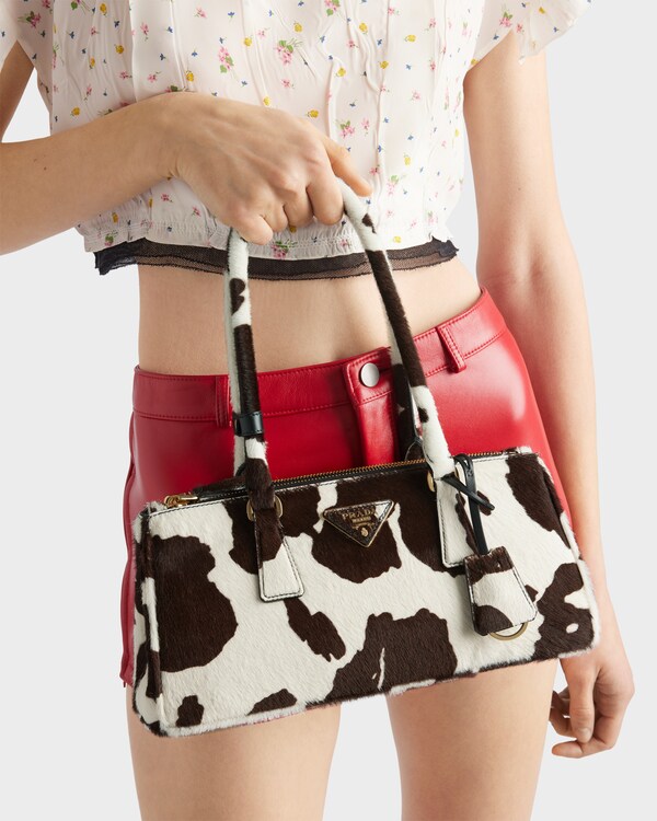 Prada Galleria medium printed leather bag - WHITE/DARK BROWN Prada Galleria medium printed leather bag - WHITE/DARK BROWN
