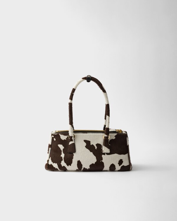 Prada Galleria medium printed leather bag - WHITE/DARK BROWN Prada Galleria medium printed leather bag - WHITE/DARK BROWN
