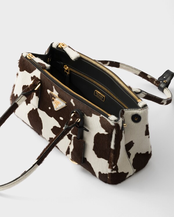 Prada Galleria medium printed leather bag - WHITE/DARK BROWN Prada Galleria medium printed leather bag - WHITE/DARK BROWN