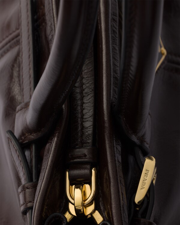 Prada Bonnie皮革迷你手袋 - 深棕色 Prada Bonnie皮革迷你手袋 - 深棕色