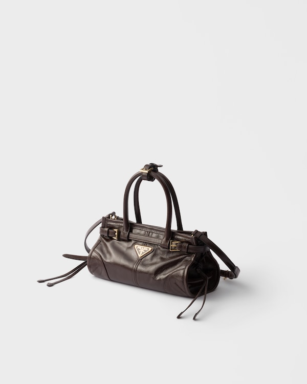Prada Bonnie皮革迷你手袋 - 深棕色 Prada Bonnie皮革迷你手袋 - 深棕色