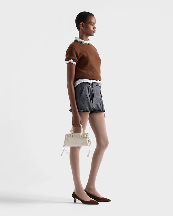 Prada Bonnie皮革迷你手袋 - 白色 Prada Bonnie皮革迷你手袋 - 白色