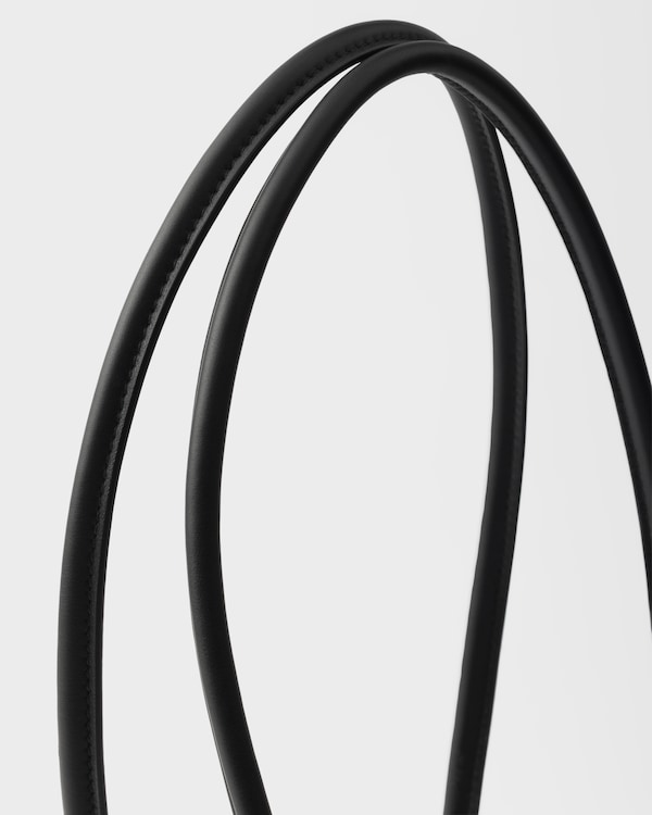 Prada Passage medium leather bag with Re-Nylon flap - Black Prada Passage medium leather bag with Re-Nylon flap - Black